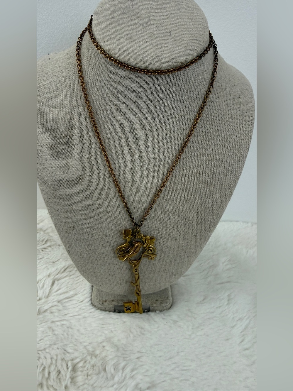DEFY Brass Key Pendant Necklace - Women Jewelry